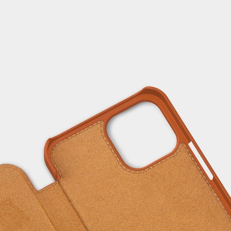 Nillkin Qin Leather Case - Etui Apple iPhone 12 Pro Max (Brown) (IP67-01675)