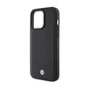BMW Leather Diamond Pattern - Etui iPhone 15 Pro (czarny) (BMHCP15L22RFGK)