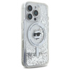 Karl Lagerfeld Liquid Glitter Choupette Head MagSafe - Etui iPhone 16 Pro (przezroczysty) (KLHMP16LLGCHSGH)