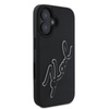 Karl Lagerfeld 3D Rubber Bicolor Signature - Etui iPhone 16 (czarny) (KLHCP16S3DRKSDLK)