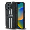 Guess 4G Printed Stripes MagSafe - Etui iPhone 16 Pro Max (czarny) (GUHMP16XP4RPSK)