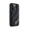 Karl Lagerfeld Diagonal Quilted Script - Etui iPhone 13 Pro (czarny) (KLHCP13LPQDSMGK)