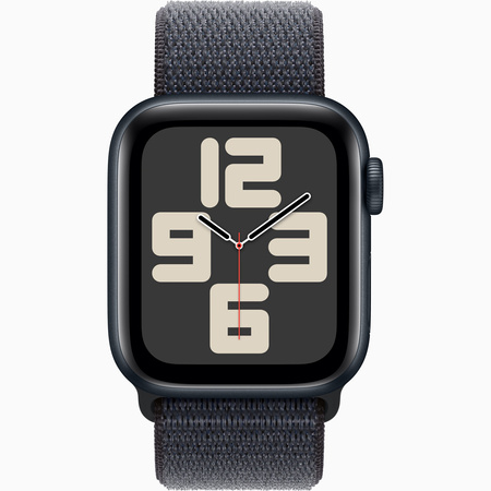 Apple Watch SE GPS 40mm Koperta z aluminium w kolorze północy, opaska sportowa w kolorze atramentowym (MXEA3ET/A)