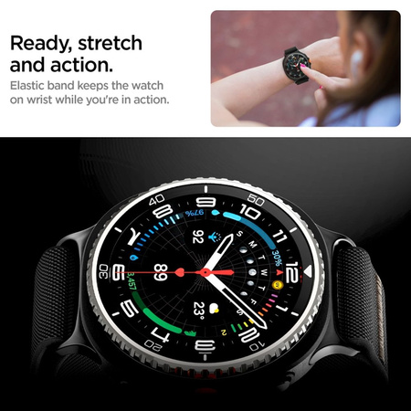 Spigen Fit Lite - Pasek do Samsung Galaxy Watch 8 / 8 Classic 40 / 44 / 46 mm (Black) (AMP10117)