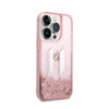 Karl Lagerfeld Liquid Glitter Big Logo Case - Etui iPhone 14 Pro (różowy) (KLHCP14LLBKLCP)