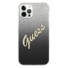 Guess Glitter Gradient Script - Etui iPhone 12 Pro Max (czarny) (GUHCP12LPCUGLSBK)