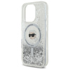 Karl Lagerfeld Liquid Glitter Karl Head MagSafe - Etui iPhone 16 Pro (przezroczysty) (KLHMP16LLGKISGH)