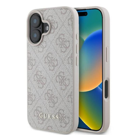 Guess 4G Classic - Etui iPhone 16 Plus (różowy) (GUHCP16MG4GFPI)