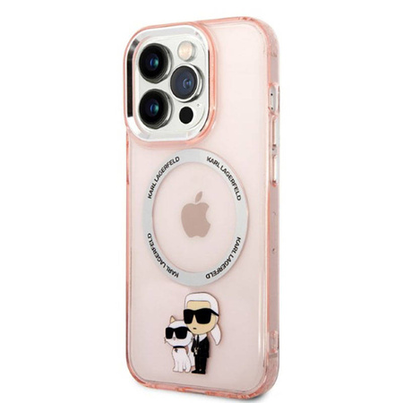 Karl Lagerfeld IML NFT Karl & Choupette Magsafe - Etui iPhone 14 Pro Max (różowy) (KLHMP14XHNKCIP)