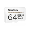 SanDisk High Endurance microSDXC - Karta pamięci 64 GB Class 10 UHS-I 100/40 MB/s z adapterem (SDSQQNR-064G-GN6IA)