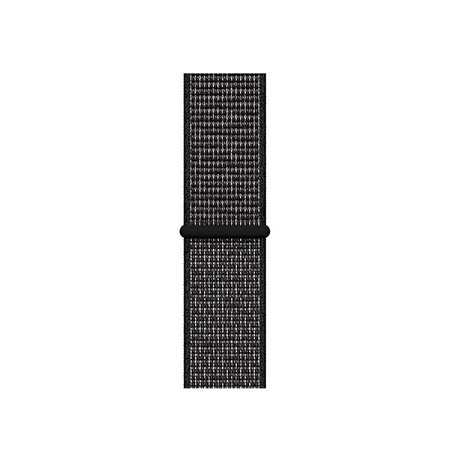 Crong Nylon Reflex - Pasek sportowy do Apple Watch 44/45/46/49 mm (czarny) (CRG-44RFB-BLK)