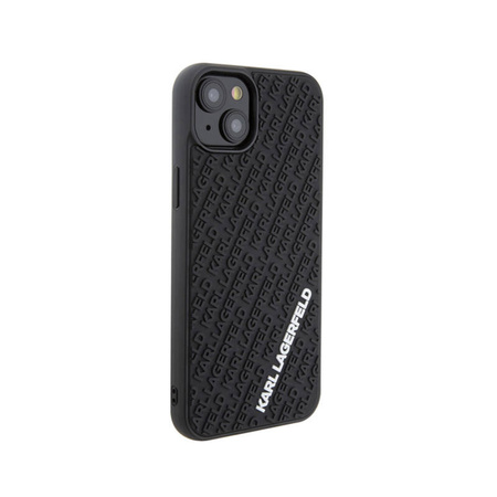 Karl Lagerfeld 3D Rubber Multi Logo - Etui iPhone 15 Plus (czarny) (KLHCP15M3DMKRLK)