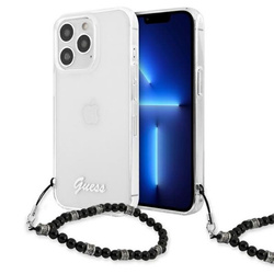 Guess Black Pearl Strap - Etui iPhone 13 Pro Max (przezroczysty) (GUHCP13XKPSBK)