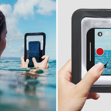 Spigen A603 Universal Waterproof Case - Etui wodoodporne do smartfonów do 6.9" (Black) (ACS09745)