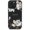 Guess Grained Printed Flower Pattern MagSafe - Etui do iPhone 16 Pro Max (czarny) (GUHMP16XPGNMPLMK)