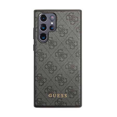 Guess 4G Metal Gold Logo - Etui Samsung Galaxy S24 Ultra (czarny) (GUHCS24LG4GFGR)
