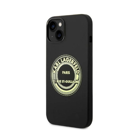 Karl Lagerfeld Silicone RSG - Etui iPhone 14 Plus (czarny) (KLHCP14MSRSGRCK)