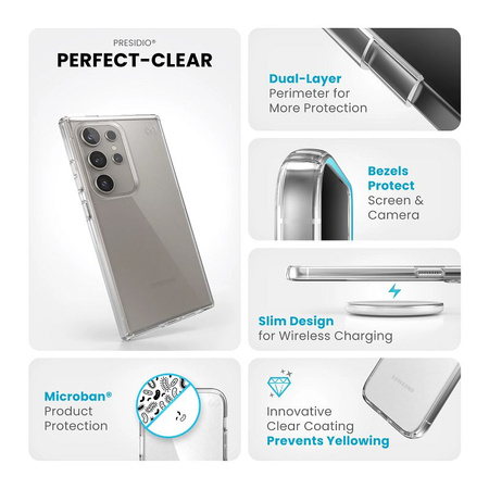 Speck Presidio Perfect-Clear - Etui Samsung Galaxy S24 Ultra (Clear/Clear) (150620-5085)