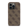 Guess 4G Metal Gold Logo - Etui iPhone 15 Pro (brązowy) (GUHCP15LG4GFBR)