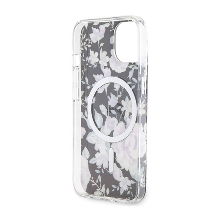 Guess Flower MagSafe - Etui iPhone 14 (Czarny) (GUHMP14SHCFWSK)