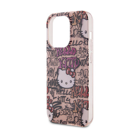 Hello Kitty IML Tags Graffiti - Etui iPhone 15 Pro Max (różowy) (HKHCP15XHDGPTP)