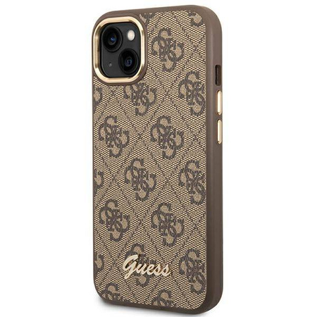 Guess 4G Metal Camera Outline Case – Etui iPhone 14 Plus (Brązowy) (GUHCP14MHG4SHW)