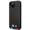 BMW Leather Hot Stamp Tricolor – Etui iPhone 14 Plus (Czarny) (BMHCP14M22PTDK)