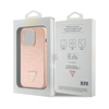 Guess Croco Triangle Metal Logo - Etui iPhone 15 Pro Max (różowy) (GUHCP15XPCRTHCP)