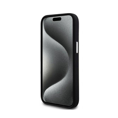 DKNY Liquid Silicone Small Metal Logo MagSafe - Etui iPhone 15 / 14 / 13 (czarny) (DKHMP15SSMCHLK)