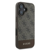 Guess 4G Bottom Stripe - Etui iPhone 16 Plus (brązowy) (GUHCP16MG4GLBR)