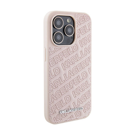 Karl Lagerfeld Quilted K Pattern - Etui iPhone 15 Pro Max (różowy) (KLHCP15XPQKPMP)