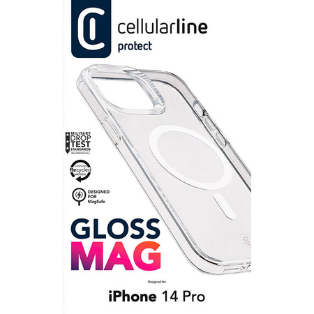 Cellularline Gloss Mag - Etui iPhone 14 Pro MagSafe (przezroczysty) (GLOSSMAGIPH14PROT)