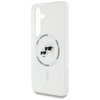 Karl Lagerfeld Button Karl & Choupette Heads Printed Logo MagSafe - Etui Samsung Galaxy S25+ (biały) (KLHMS25MHLSKCH)