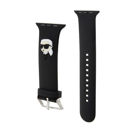 Karl Lagerfeld 3D Rubber Karl Head NFT - Pasek do Apple Watch 38/40/41 mm (czarny) (KLAWMSLKNK)
