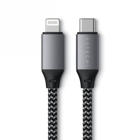 Satechi kabel USB-C - lightning 25cm - gwiezdna szarość (ST-TCL10M)