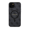 Guess 4G Collection Leather Metal Logo MagSafe - Etui iPhone 15 / 14 / 13 (czarny) (GUHMP15SG4GFRK)
