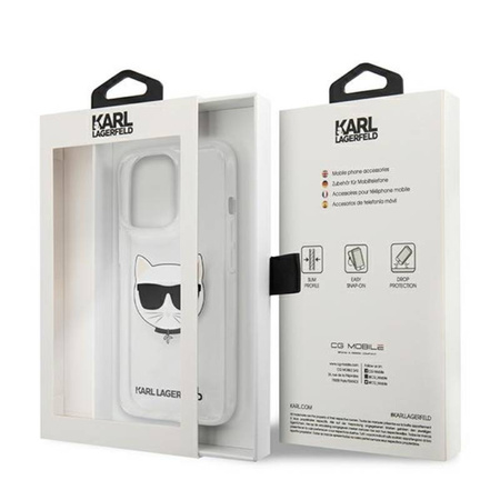 Karl Lagerfeld Choupette Head - Etui iPhone 13 Pro Max (przezroczysty) (KLHCP13XCTR)