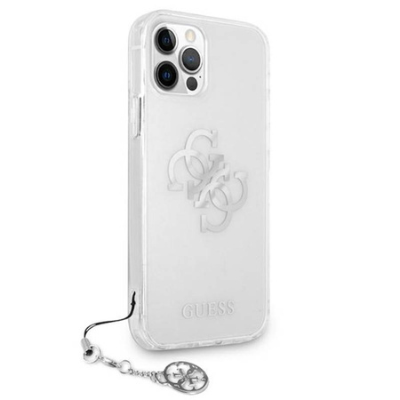 Guess 4G Big Logo Charm - Etui iPhone 12 Pro Max (srebrny charms) (GUHCP12LKS4GSI)