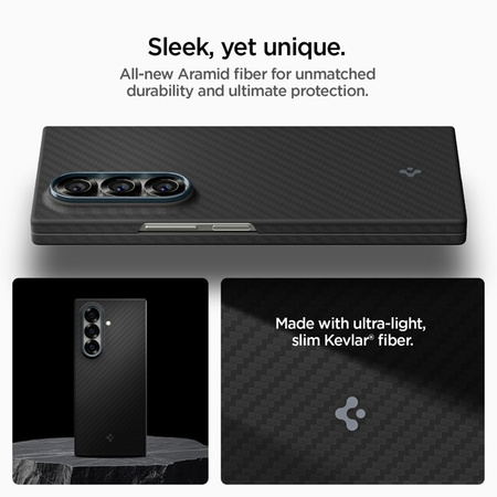 Spigen Airskin Aramid - Etui do Samsung Galaxy Z Fold 7 (Black) (ACS09555)