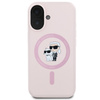 Karl Lagerfeld Silicone Karl & Choupette Ring MagSafe - Etui iPhone 16 Plus (różowy) (KLHMP16MSCMKCRHP)