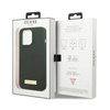 Guess Silicone Logo Plate MagSafe - Etui iPhone 13 Pro Max (zielony) (GUHMP13XSPLA)