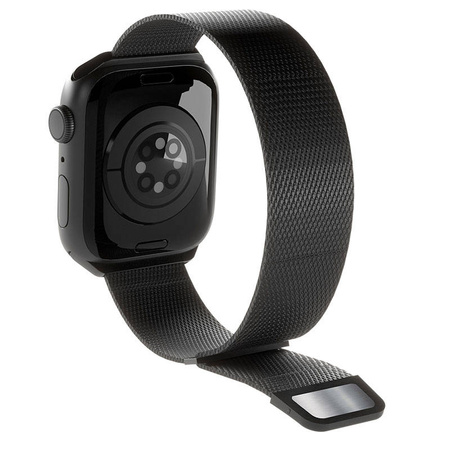 Puro Milanese Magnetic Band - Pasek ze stali nierdzewnej do Apple Watch 38/40/41/42 mm (czarny) (PUMILAW40BLK)