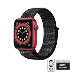 Crong Nylon Reflex - Pasek sportowy do Apple Watch 38/40/41/42 mm (czarny) (CRG-40RFB-BLK)