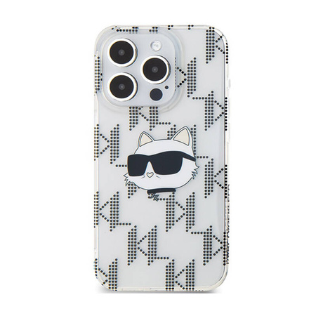 Karl Lagerfeld IML Choupette Head & Monogram - Etui iPhone 15 Pro (przezroczysty) (KLHCP15LHKLPCHT)