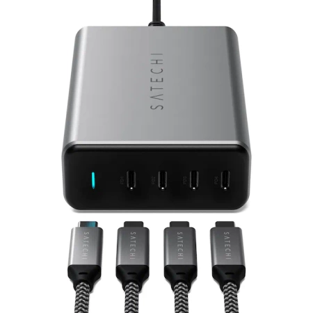 Satechi GaN Charger 165W - ładowarka sieciowa 165W, 4x USB-C - gwiezdna szarość (ST-UC165GM-EU)