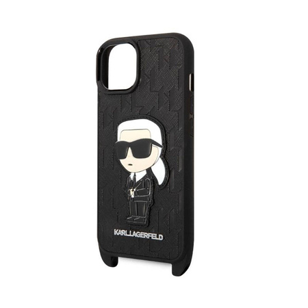 Karl Lagerfeld NFT Monogram Ikonik Patch - Etui iPhone 14 (czarny) (KLHCP14SSTKMK)