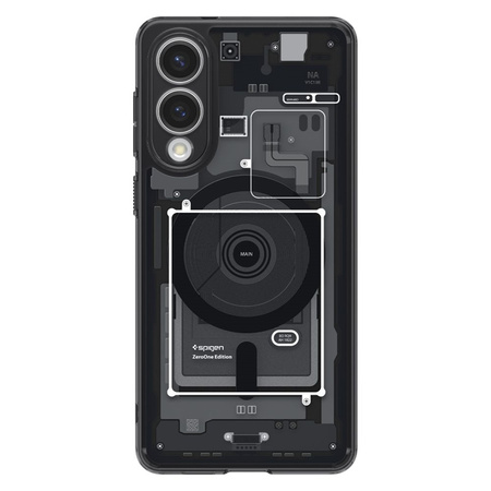 Spigen Ultra Hybrid Mag MagSafe - Etui do Samsung Galaxy S25 Edge (Zero One Black) (ACS09415)