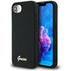 Guess Silicone Script Metal Logo MagSafe - Etui do iPhone 16e (czarny) (GUHMPSE4SMBSLK)