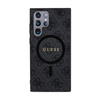 Guess 4G Collection Leather Metal Logo MagSafe - Etui Samsung Galaxy S24 Ultra (czarny) (GUHMS24LG4GFRK)