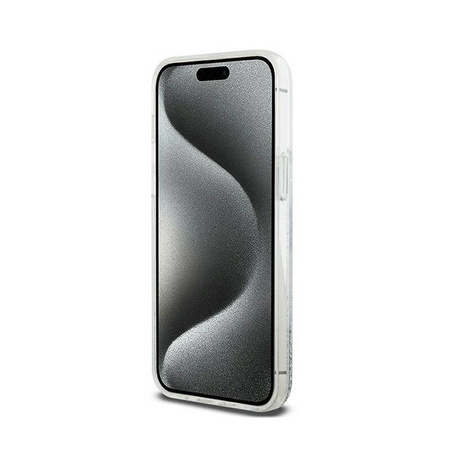 DKNY Liquid Glitter Big Logo - Etui iPhone 15 Pro Max (biały) (DKHCP15XLBNAET)